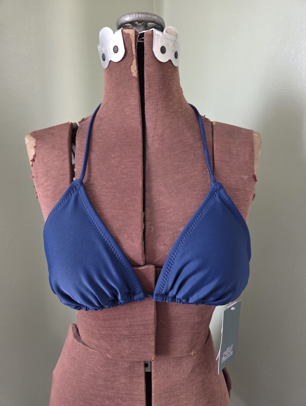 New Wild Fable Womens Small 4/6 Blue Bikini Swim Top
